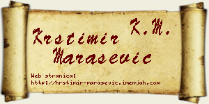 Krstimir Marašević vizit kartica